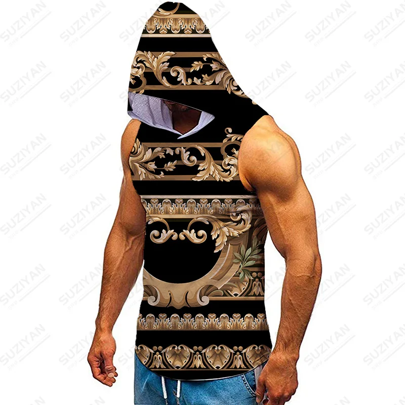 Мужская летняя футболка без рукавов в стиле оверсайз |