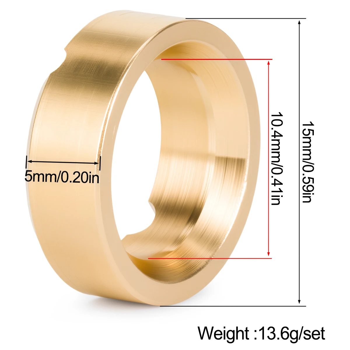 Фото Комплект из 4 черных латунных утяжелителей для колесных дисков Axial 1/30 SCX30 K10 Bronco Jeep Wrangler JLU, запчасти для тюнинга радиоуправляемых краулеров №2