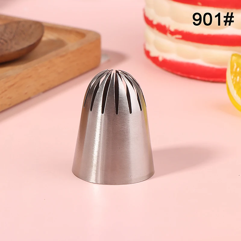 

1Pc #901 Close Star Piping Nozzle Cream Icing Tips Cake Fondant Baking Tool Cake Decor Stainless Steel Kitchen Gadgets