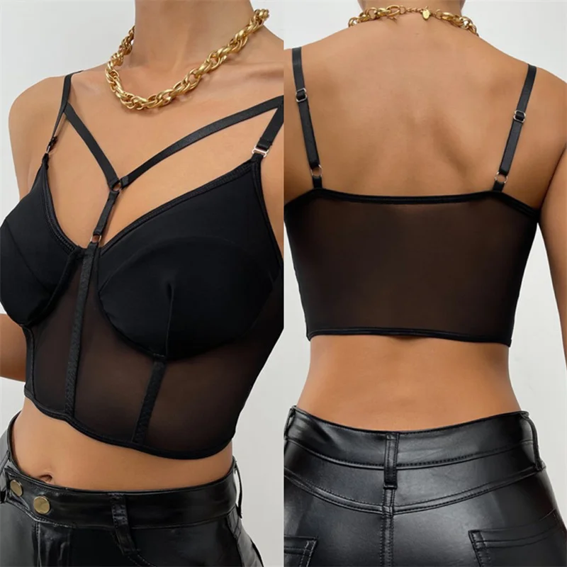 

Summer Y2K European and American Women's Clothing Spicy Girl Nightclub Lace Small Crowd Keel Sexy Underlay Women's Ta
