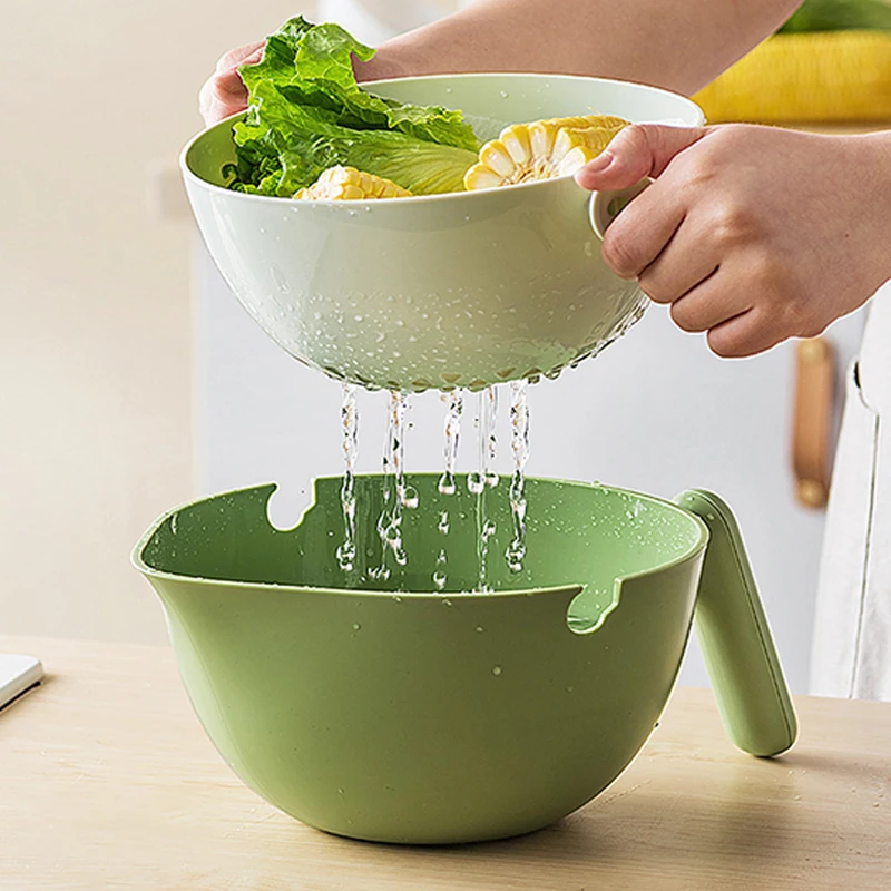 Сливная корзина для птиц с ручкой поворотная со съемной чистки фруктов и овощей