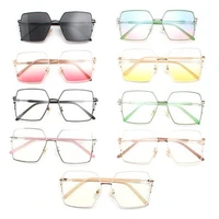new sunglasses gradient lens sun glasses women goggles anti blue light spectacles square eyeglasses oversize frame ornamental
