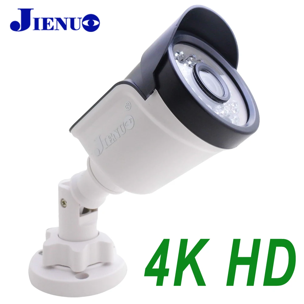 JIENUO 4K AHD Camera HD 2MP Infrared Night Vision Security Surveillance High Definition Outdoor Waterproof CCTV Home Bullet Cam
