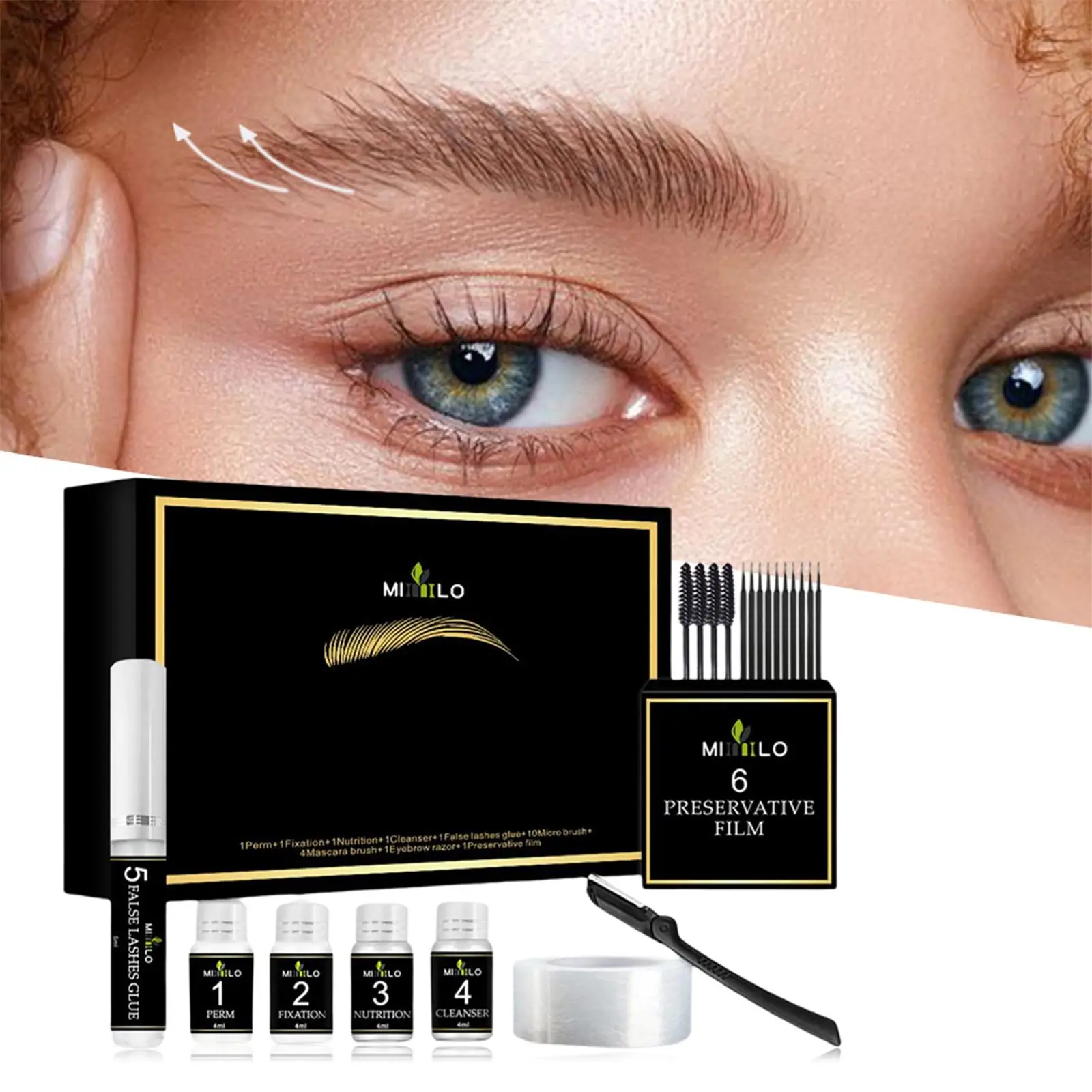 

Eyelash Brow Lift Kit Semi-Permanent Perming Wave Beauty for Home Use Salon Gifts