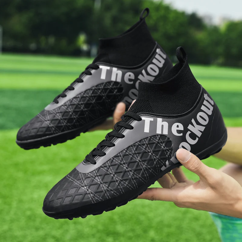 

Quality Soccer Shoes Cleats Messi Futsal Football Boots Durable Lightweight Comfortable Sneakers Wholesale Chuteira Society