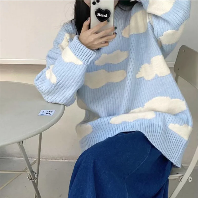 

2023 Autumn And Winter New Korean Christmas Knitted Sweater Pullover Sweater Men's And Women's Ins Style Loose Casual Wild Tops