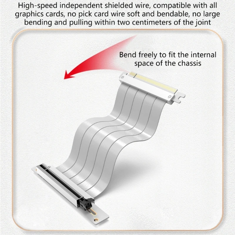 

High-performance Graphics Card PCI-E x 16 Riser Extension Cable PCI Riser Shielded Extender for GPU Drop Shipping