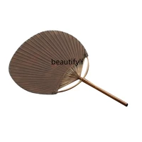 lbx large paint circular fan hand woven bamboo fan all bamboo old fashioned artistic cool decoration summer fan