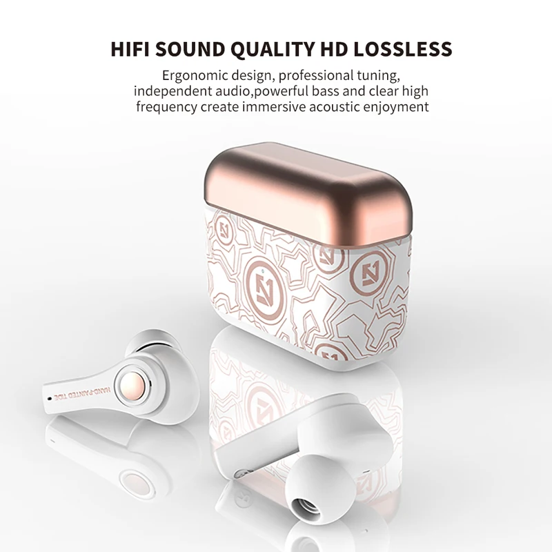 TS-100 TWS Headphones Wireless Bluetooth 5.0 Earphones Stereo Bass Earbuds Noise Canceling Sports Waterproof Headset With Mic |