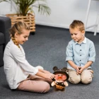 Плюшевая игрушка кофейная желтая утка, 30 см