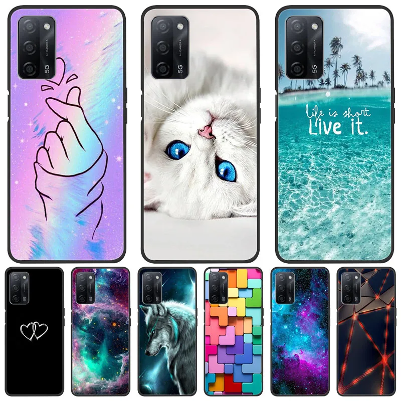 

For Oppo A55 5G Case Soft Silicone Fashion Phone Cover for Oppo A55 4G Case TPU Funda OPPOA55 A 55 CPH2325 Protective coque
