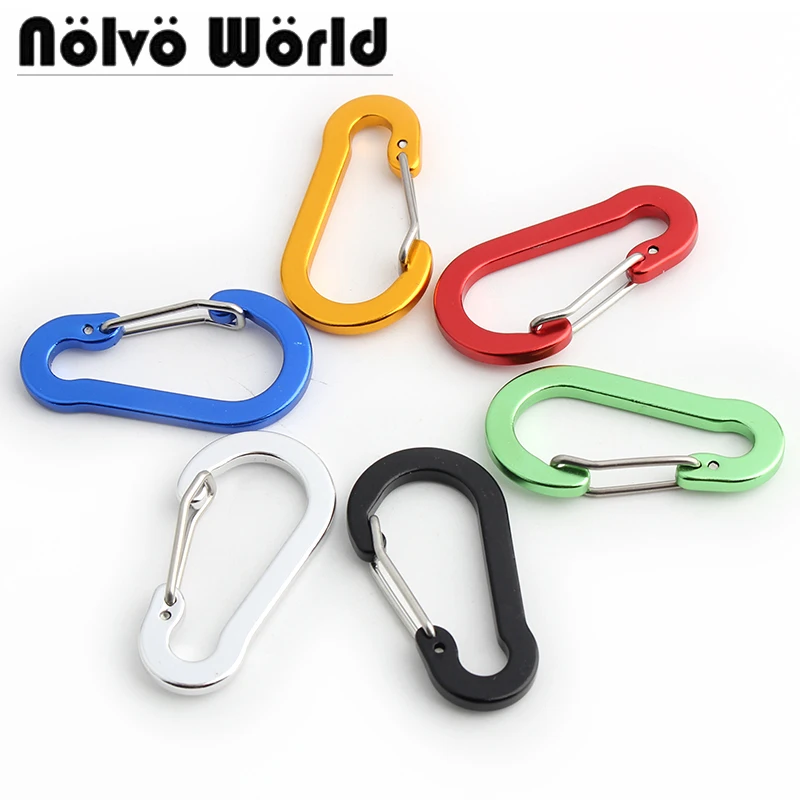 

6 Colors Aluminium Alloy Key Chain Buckle Climbing Carabiner Survial Camping Climb Snap Hook Clip Backpack Buckle D Shape