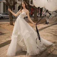 luxury wedding dress princess exquisite appliques sweetheart sleeveless personalised mopping gown vestido de novia 2022 women