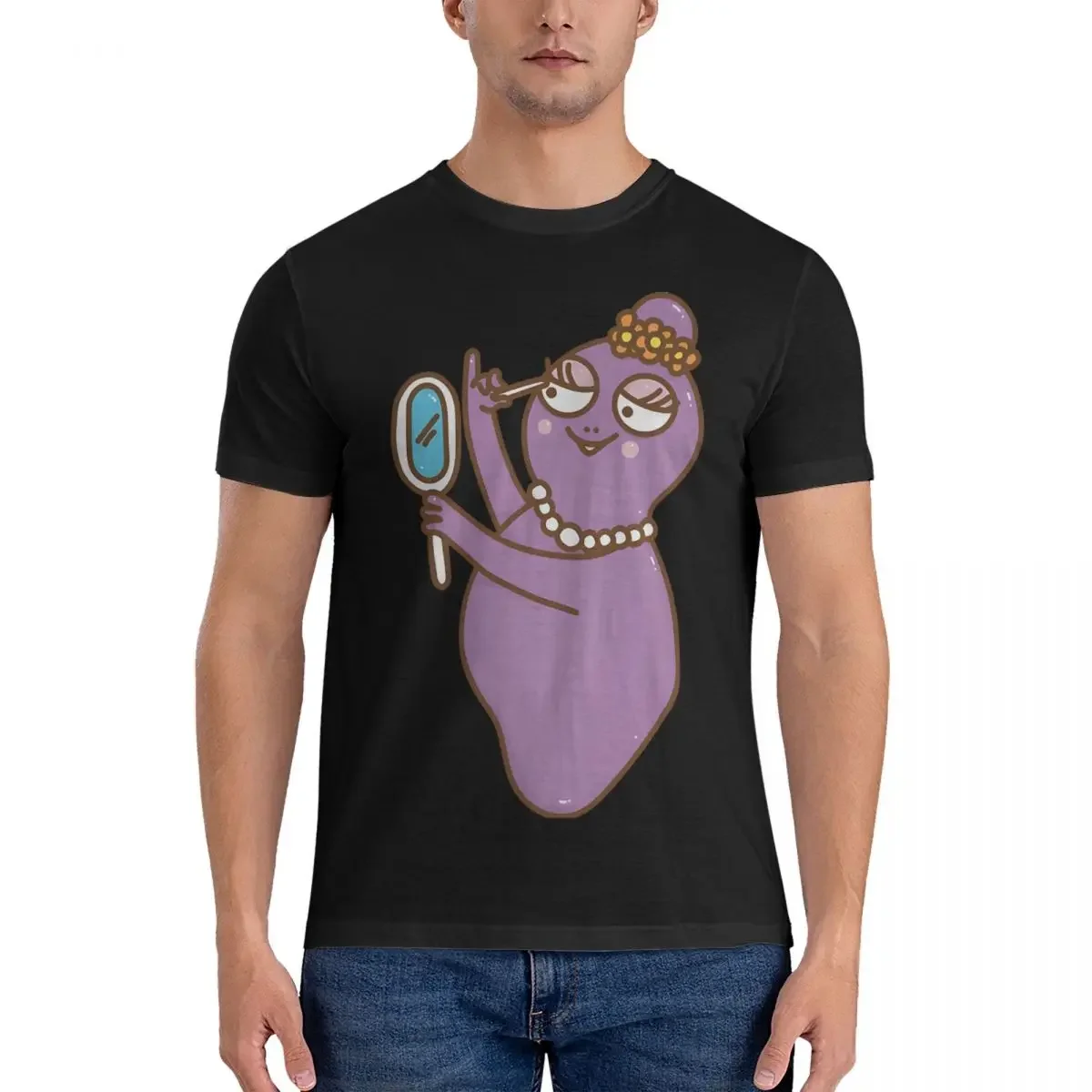 Футболка мужская с круглым вырезом зеркальная тенниска из хлопка майка в