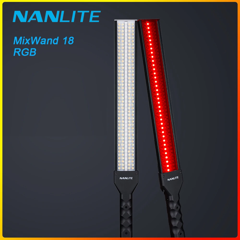 

Светодиодный светильник Nanlite MixWand II 18 RGB, 360 цветов, светильник для рисования, ручной светильник для видеосъемки и фотосъемки