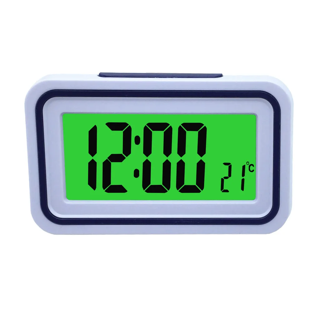 Португальский говорящий ЖК-цифровой будильник с термометром, задняя подсветка, для слепых или низких видимых, 4 цвета