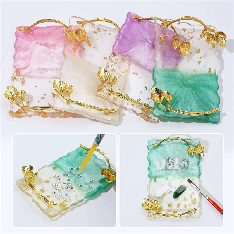 

Nail Art Palette Mixing Color Display Gel Painting Plate Display Frame Board Nail Art Showing Shelf Manicure Tool Accessories