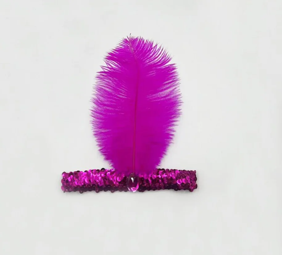 Головная повязка с индийскими кристаллами и перьями украшение для волос