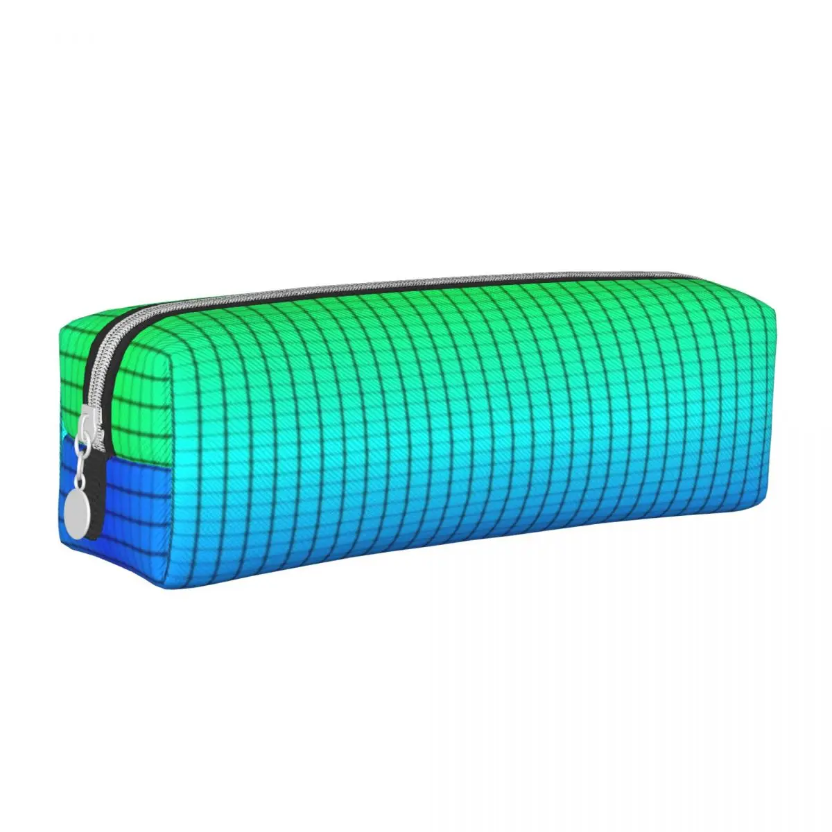 

Ombre Shaded Square Pencil Case Rainbow Neon Vintage Leather Pencil Box Back to School For Child Zipper Pen Bags