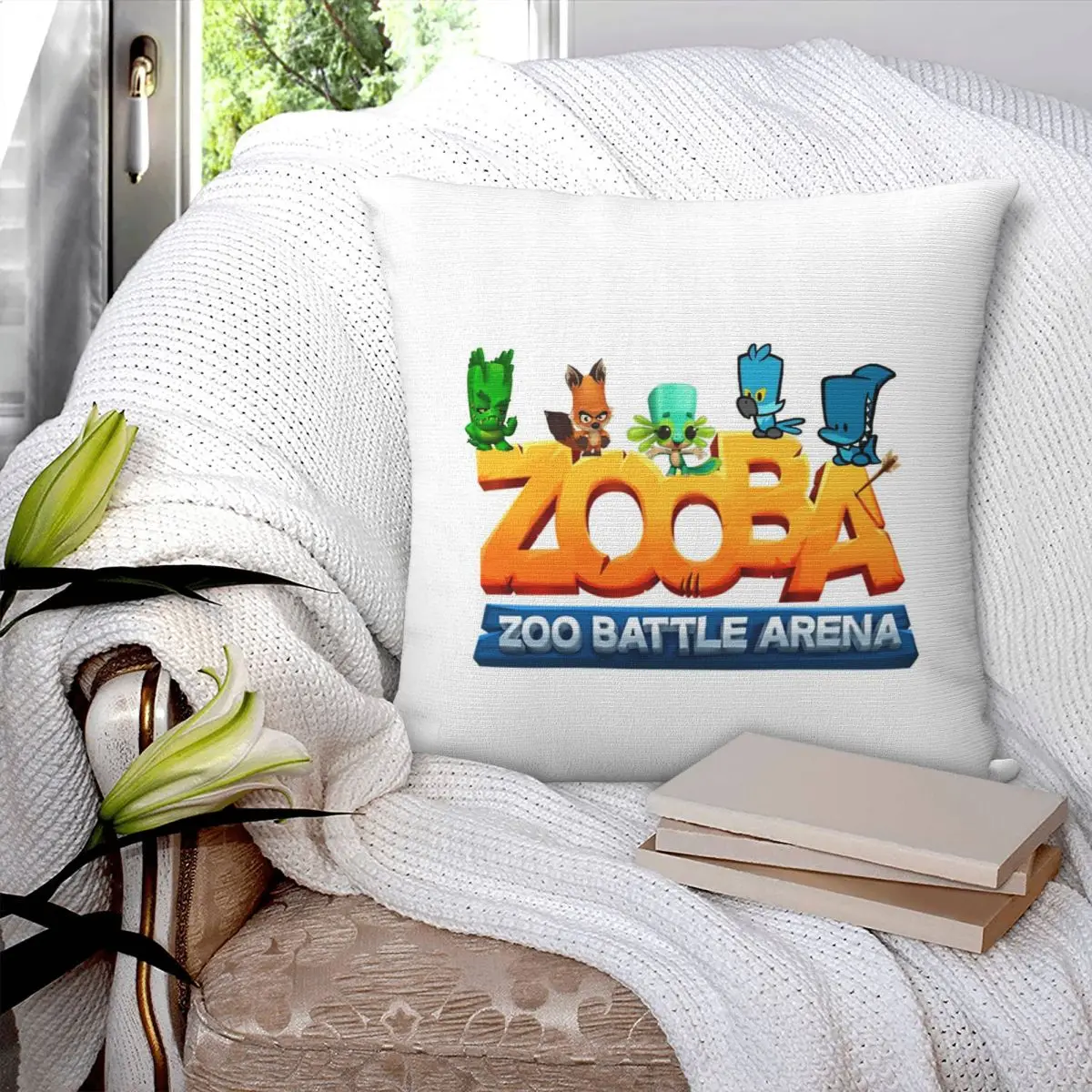 Фото Квадратная наволочка Zooba Battle Arena, наволочка, наволочка для домашнего дивана, гостиной №1