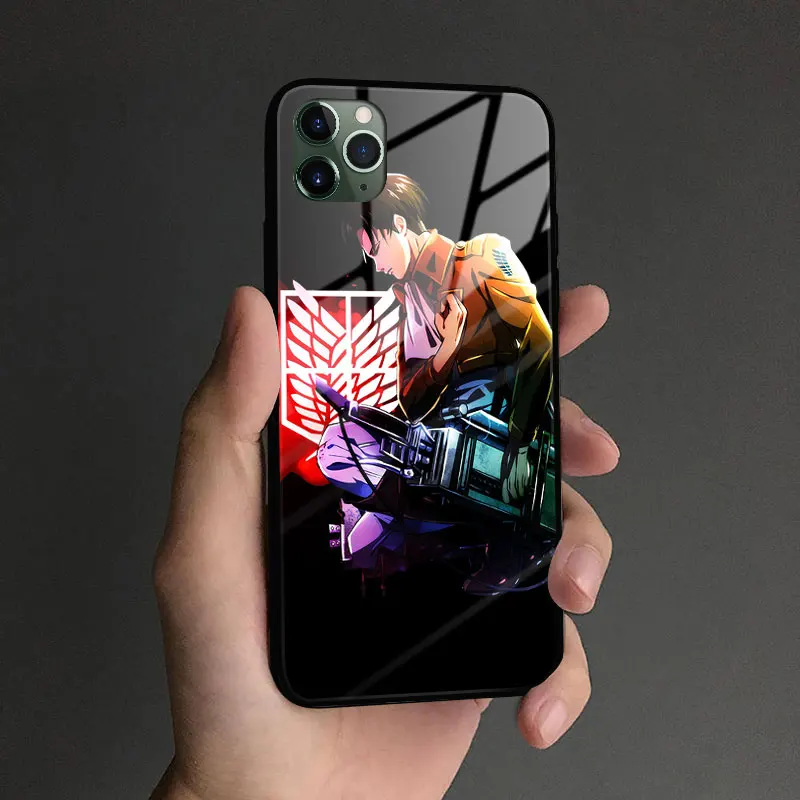 Стеклянный Мягкий силиконовый чехол для телефона Rival Attack on Titan iPhone SE 6s 7 8 Plus X XR XS 11 12