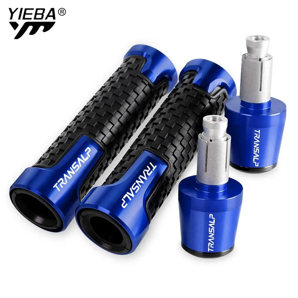 

7/8'' 22mm Motorcycle Handlebar Grips Ends Handle Bar Cap Grip End Plugs FOR HONDA XLV 600 650 700 TRANSALP XL600V XL650V XL700V