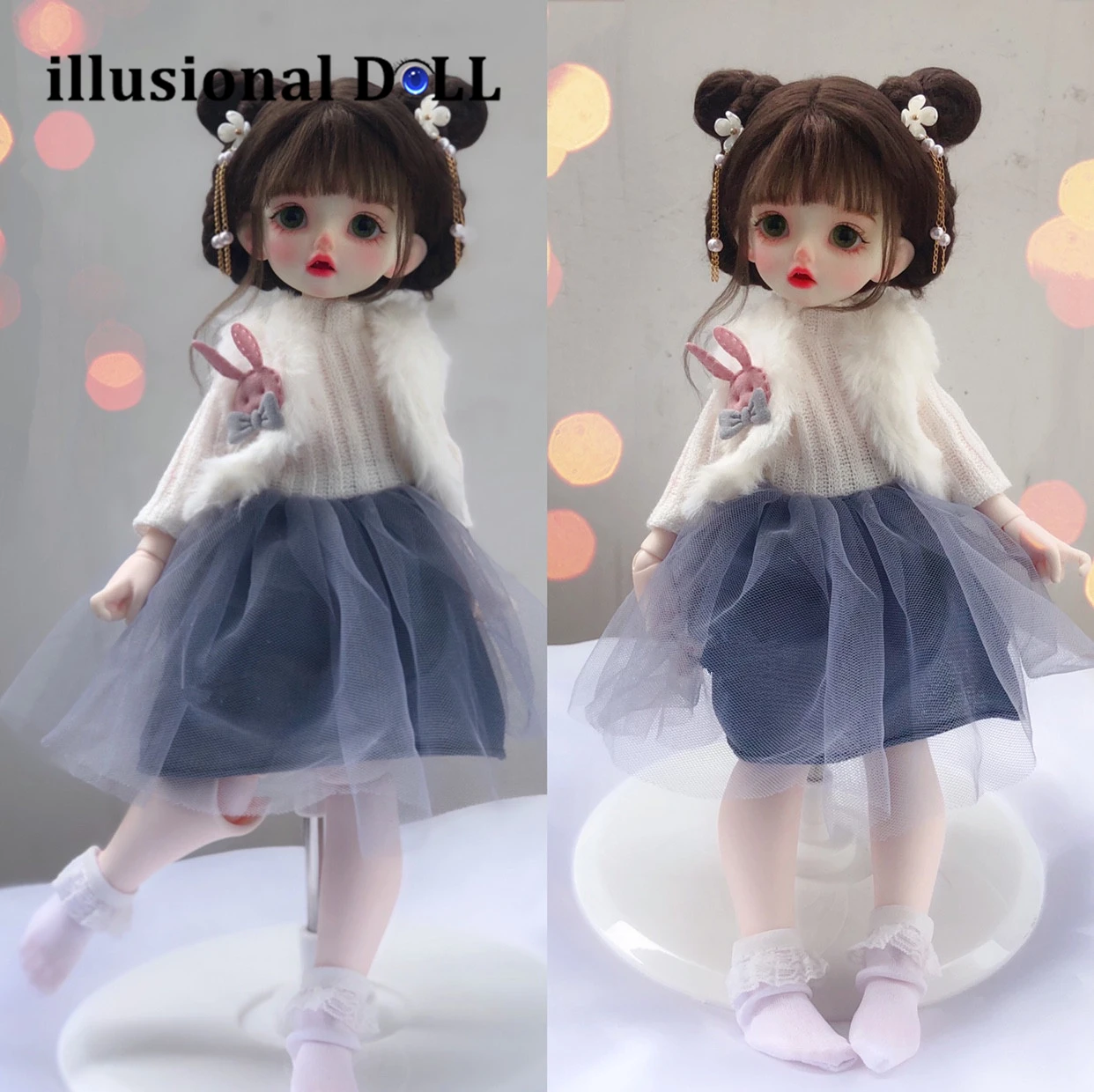 

1/6 slim bjd Doll Cloth dress for 1/6 30cm bjd Doll Lolita dresses toy accessories