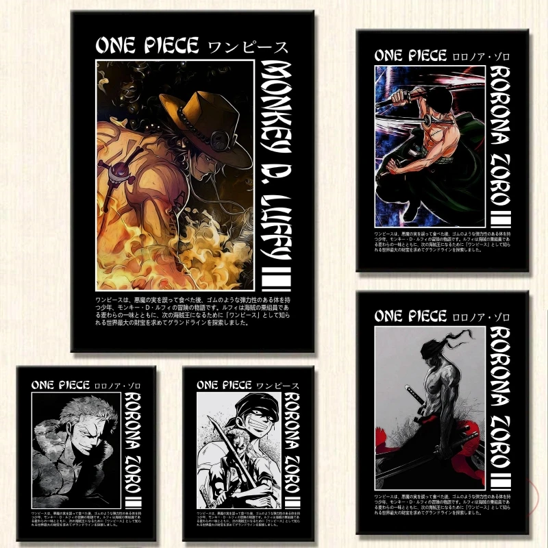 

Популярный плакат из аниме модульные принты цельные картины на холсте Луффи Зоро декор для детской спальни современная домашняя Настенная ...