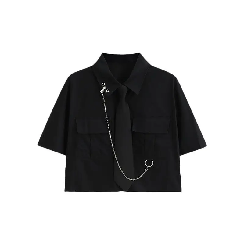 2023 пружинная цепь шорты-карго женская уличная одежда свободная футболка в стиле