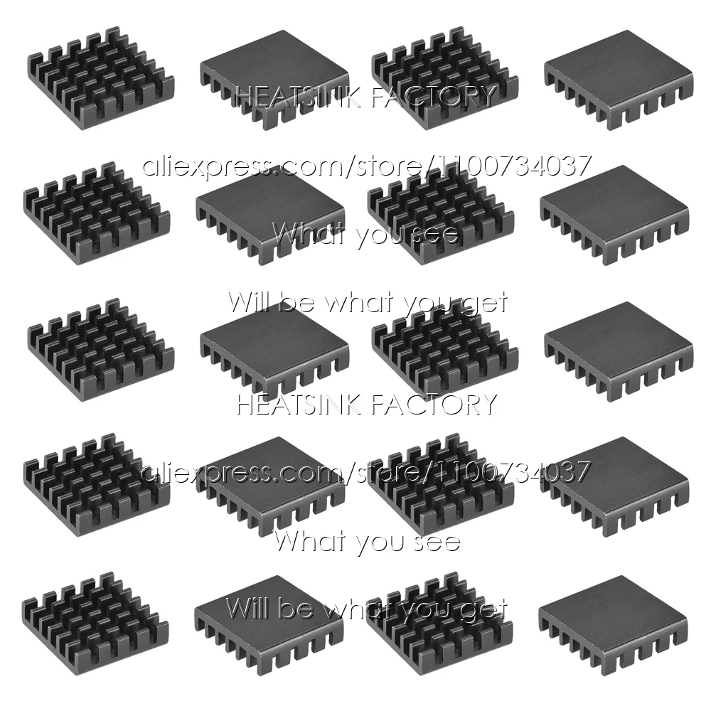 Черные алюминиевые вентиляторы и радиатор 19x19x5 мм Охлаждающий кулер для