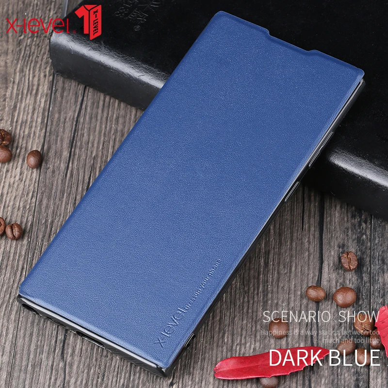 

Противоударный кожаный чехол-книжка с функцией подставки для Samsung S22 Plus X-Level