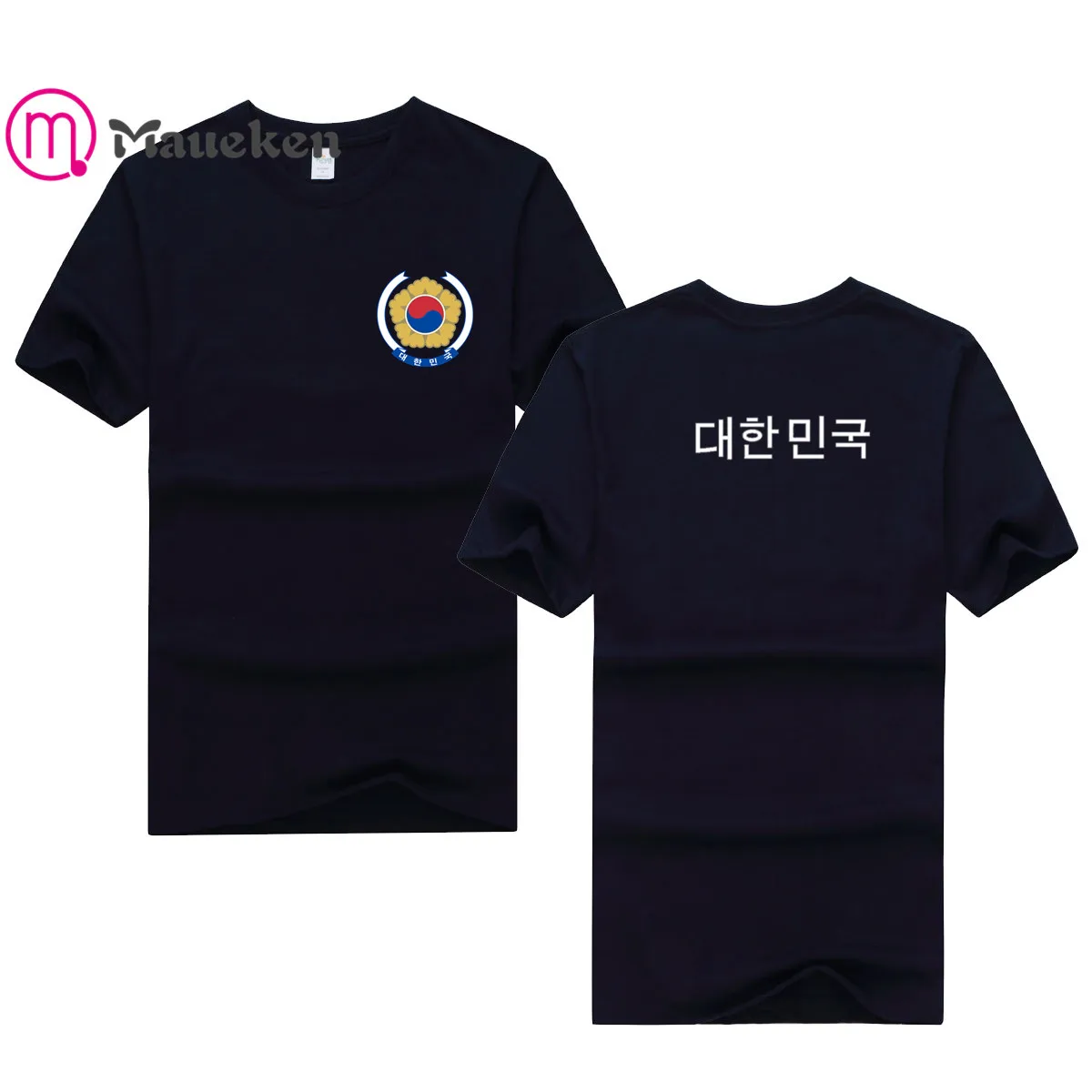 Футболка с национальным гербом Южной Кореи для мужчин и женщин 100% хлопок уличная