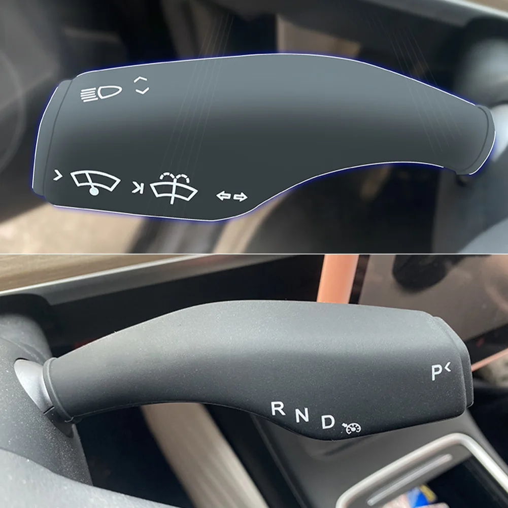 

2 Pcs Silicone Gear Lever Protector for Tesla Model 3 Y Silicone Gear Shifter Cover Wiper Gear Lever Protector Cover Accessories