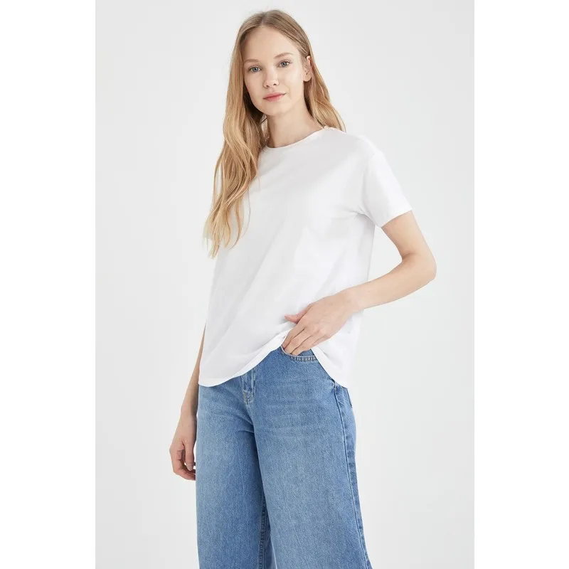 

Regular Fit Cycling Neck 3'L T-Shirt Set T Shirt Y2K Top Nostalgic Summer Women T-Shirt Anime Bluz