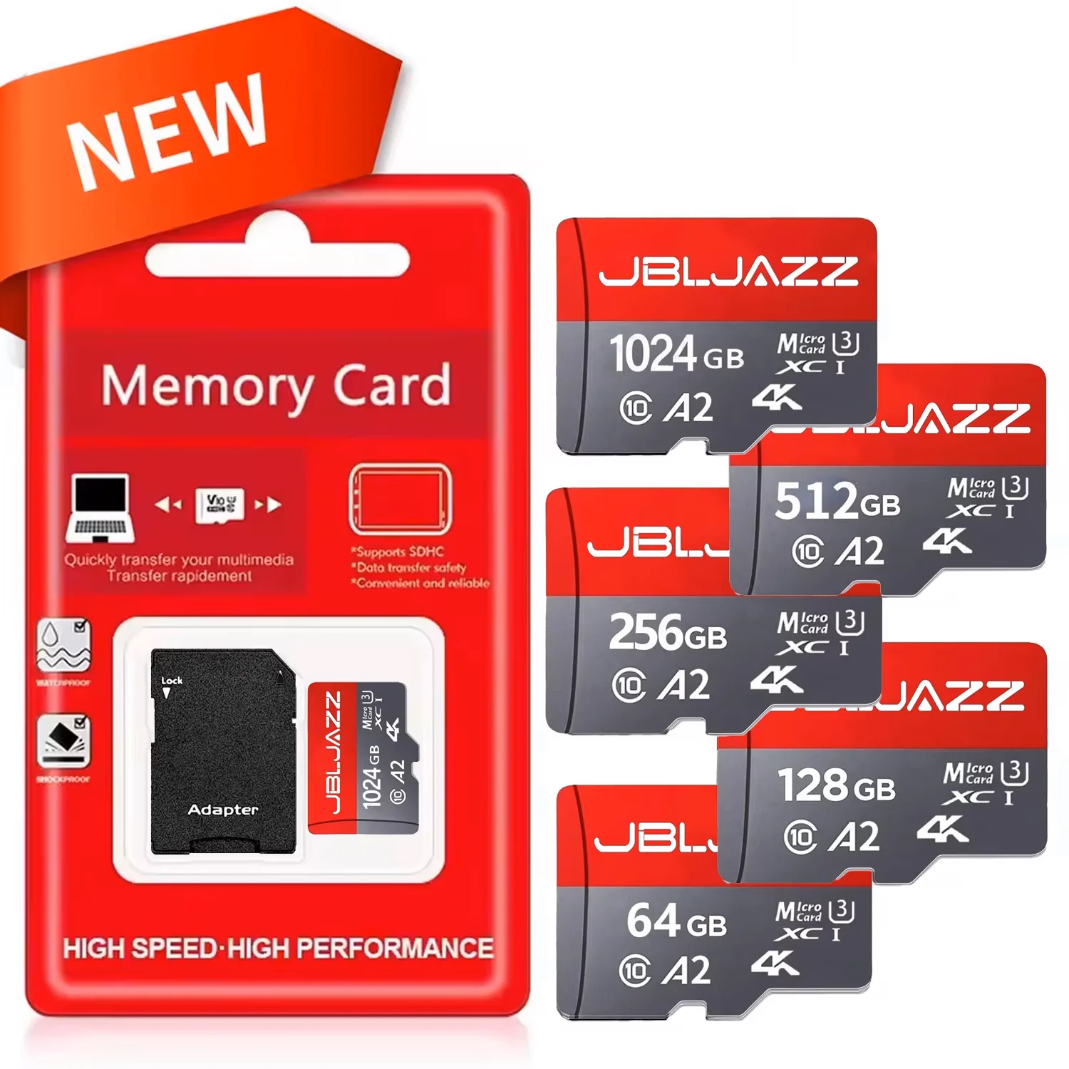Фото Карта памяти Micro SD 256GB A2 A1 V30 U3, флеш-карты 128GB 64GB, TF-карта, совместимая с DJI Pocket 3 №2