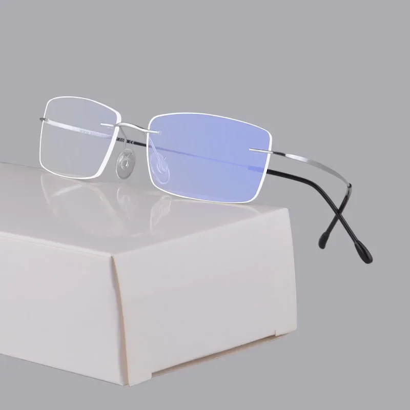 SHINU брендовые титановые мужские очки без оправы оправа для очков из чистого