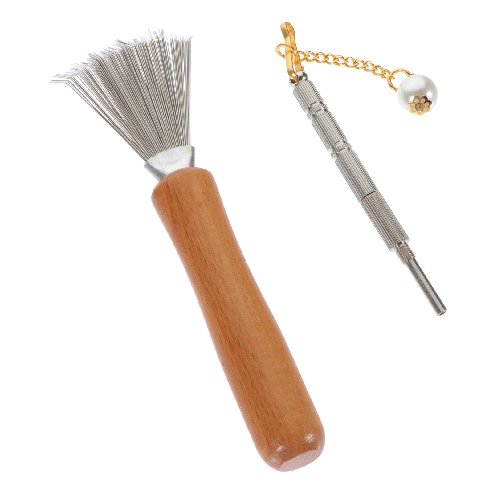 

Flower Arrangement Tool Cleaning Gadgets Flower Rectifier Detergent Flower Frog Set Wooden Metal Flower Rake Flower Frog Rake