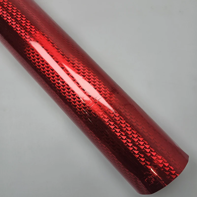 Глянцевая виниловая пленка для автомобиля красная стандартная углеродное