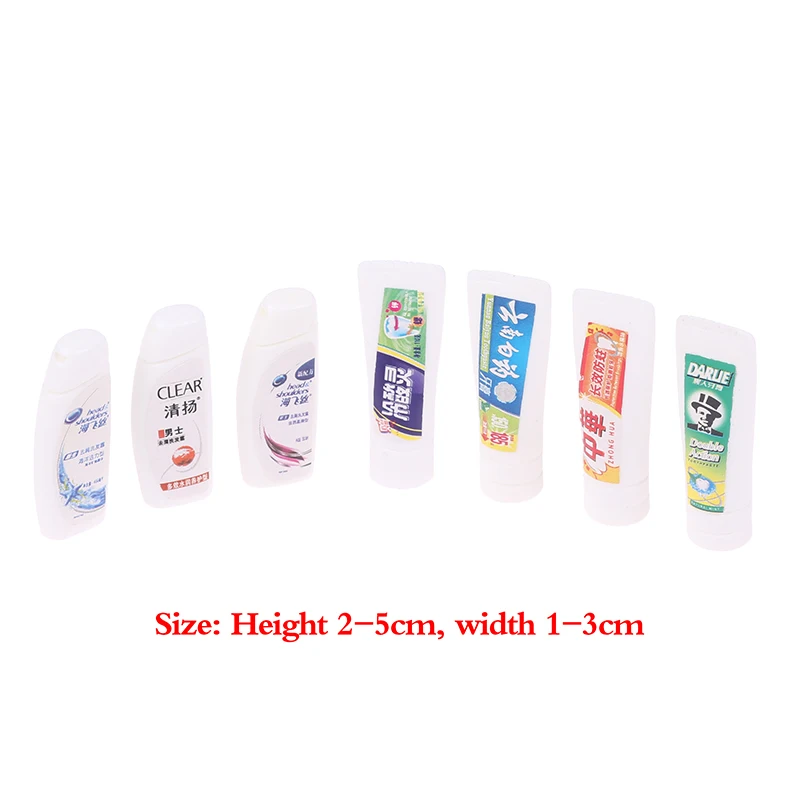 

5Pcs 1:12 Dollhouse Miniature Simulation Mini Shampoo Toothpaste Bathroom For BJD OB11 Doll House DIY Accessories