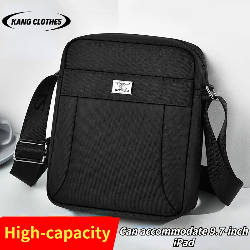 Septwolves Shoulder Bag Men's Bag messenger bag high-capacity waterproof  satchel bags for men Business Brand Shoulder Bag