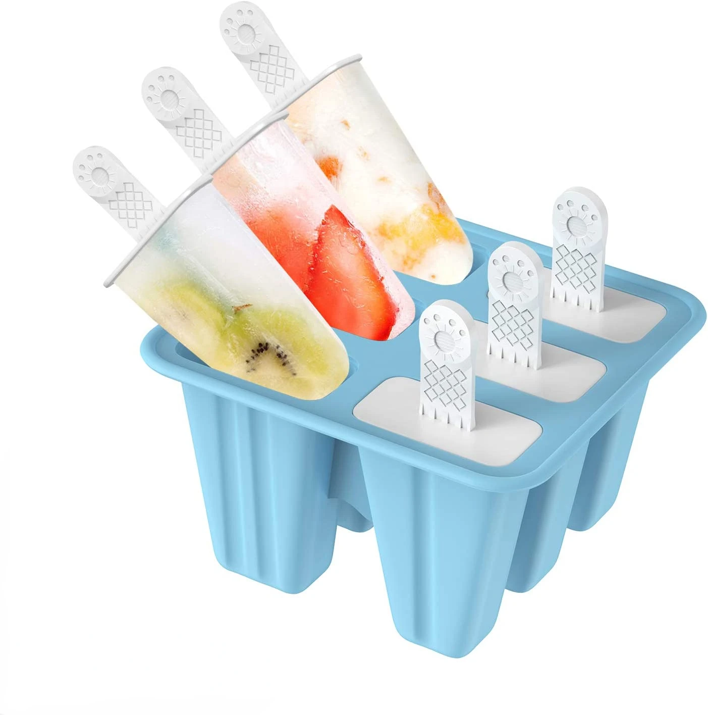

Creative Ice Box Silicone Ice Cream Mold Reusable DIY Popsicle Mould 6 Grids Ice Cream Popsicle Box Kitchen Accessories