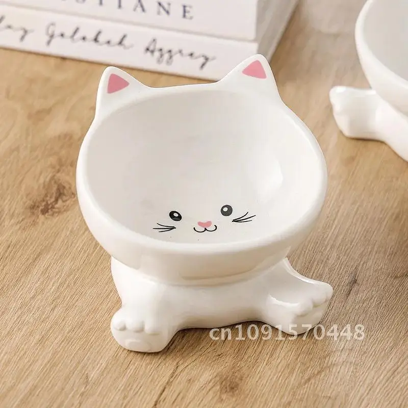 Миска для кошек и собак с косым ртом. Керамические принадлежности кормления