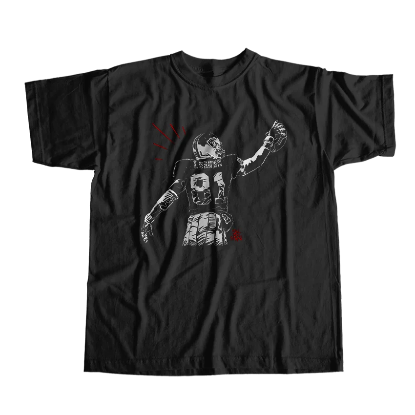 

Футболка унисекс с принтом американского футбола, 100% хлопок, круглый вырез, короткий рукав, футболка