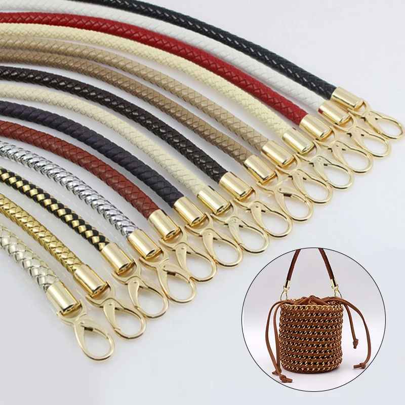 

Braided Bag Strap Bag Belt Bag Handle 40cm PU Leather Bag Strap Hand Strap Detachable DIY Replacement Bag Part Accessories