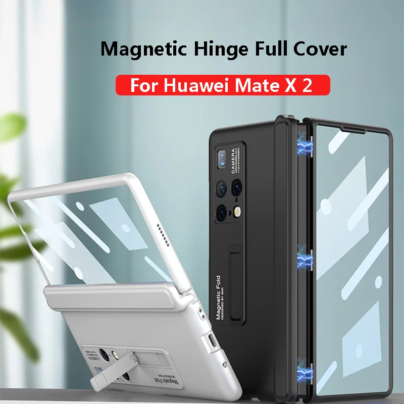 

Magnetic Adsorption Hinge For Huawei Mate X2 Case Magnetic Bracket Stand case for hw mate x 2 x2 funda Ultra-thin Hard Plastic