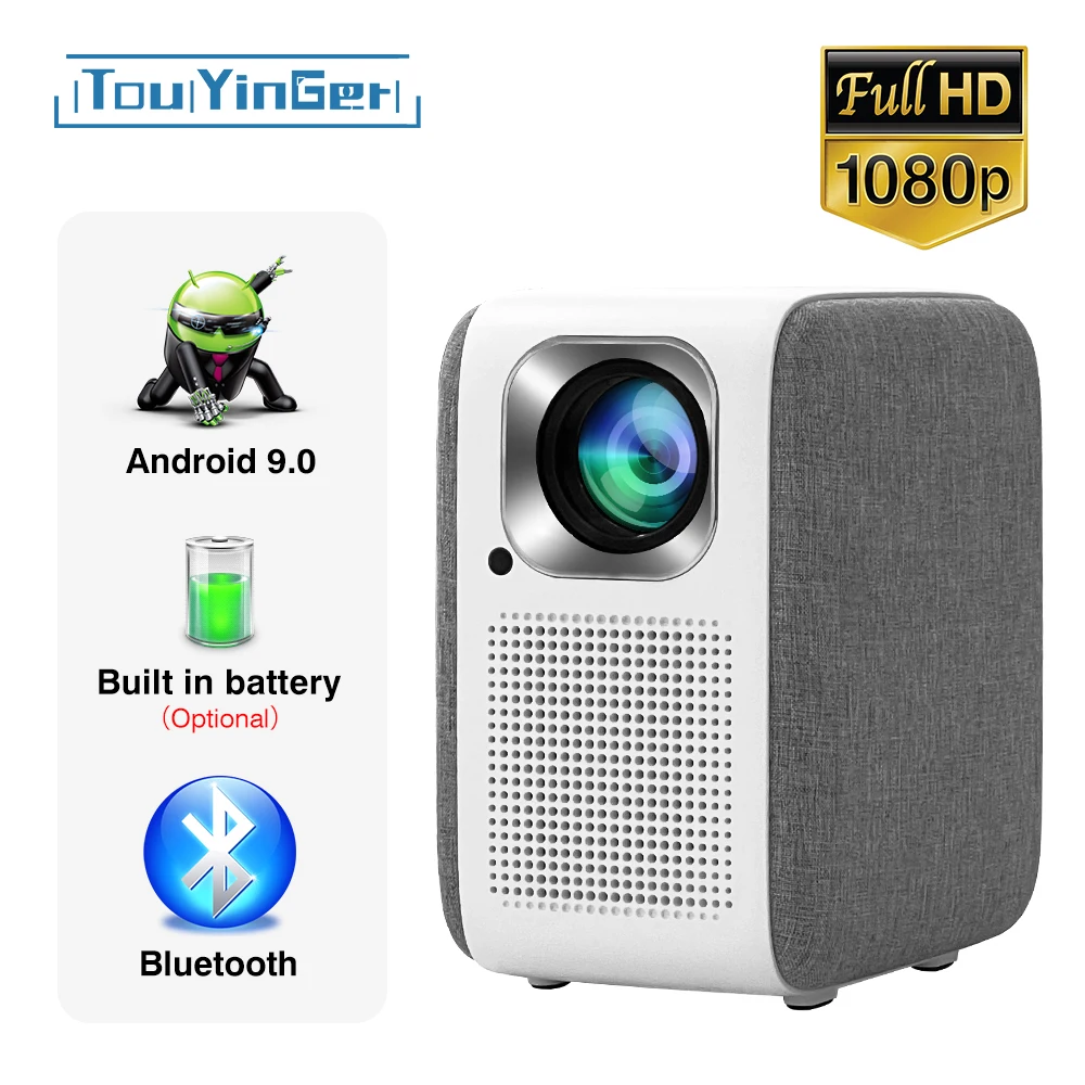 Touyinger H6 LED мини проектор android 1080P Full HD проэктор WIFI портативный Проектор