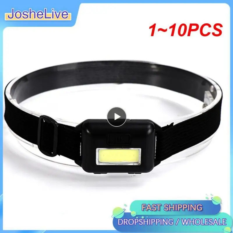 

1~10PCS Mini Headlamps Portable COB LED Headlight with 3 Modes Outdoor Mini Head Lamp for Camping Hiking Fishing Adventure