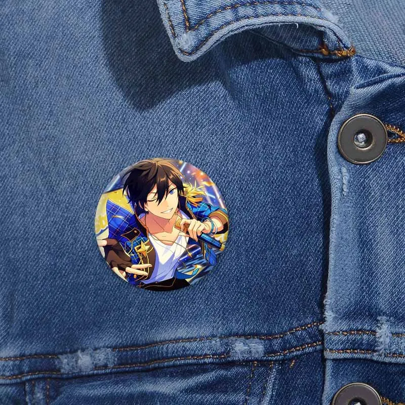 Ансамбль звезд Хватика Хокуто броши на рюкзаке креативный круглый мультфильм
