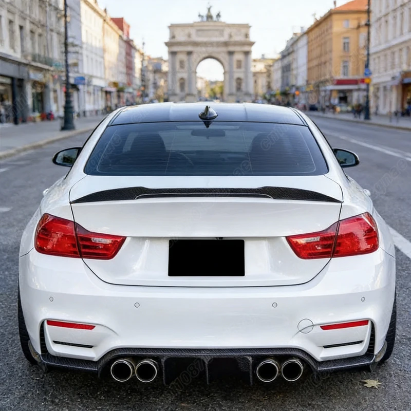 Фото Для BMW F80 M3 F82 F83 M4 2014-2018: Комплект из 3-х частей для модификации заднего бампера (диффузор, накладка, сплиттер) №5