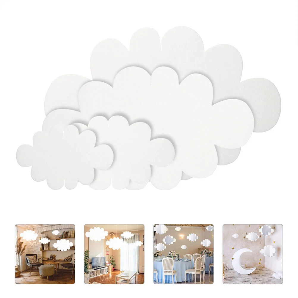 

Clouds Pendant Hanging Cloud 3D Ceiling Felt Decor Christmas Decorations Party Props Snowflake Decorative Crafts Diy Ornament